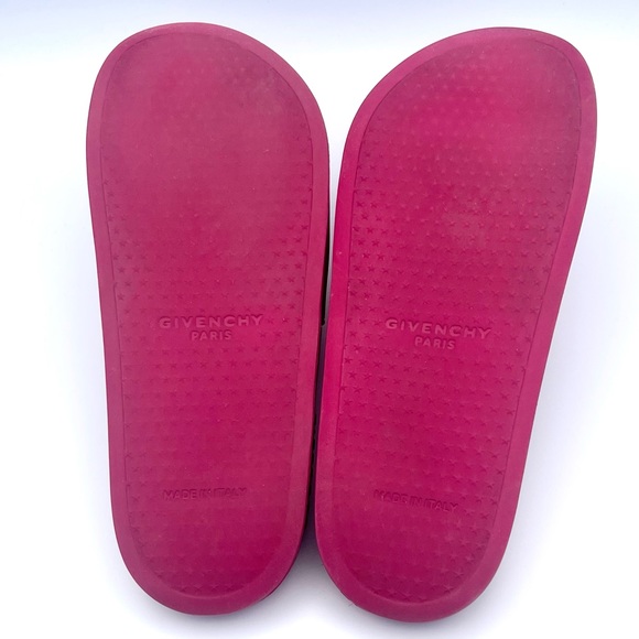 GIVENCHY | Paris Flat Logo Rubber Pool Slides in Fig Pink | 39/ 9 - Picture 14 of 16